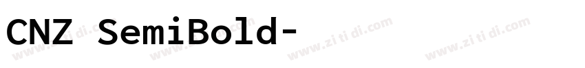 CNZ SemiBold字体转换